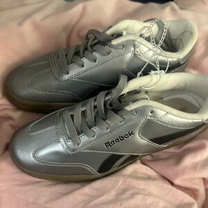 Reebok Metallic Silver and Charcoal Sneakers